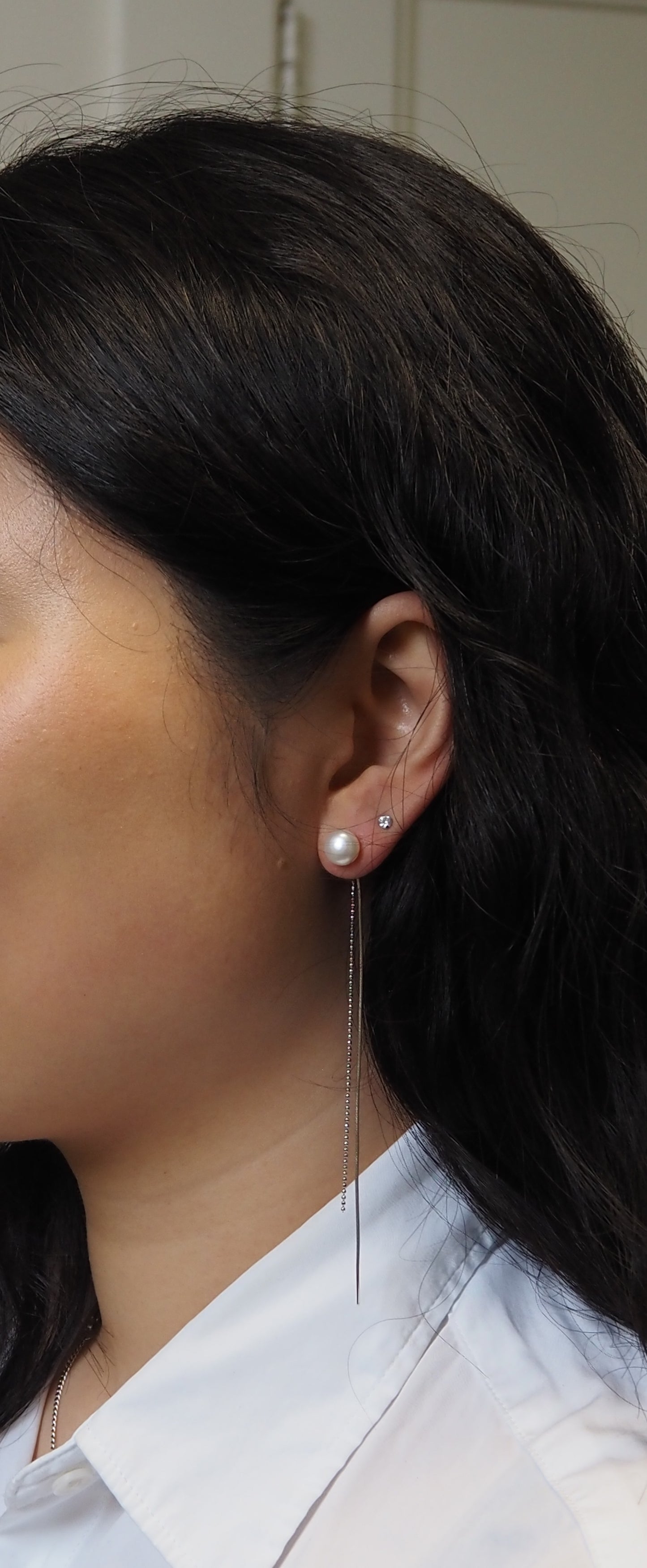 Pearl drop earrings