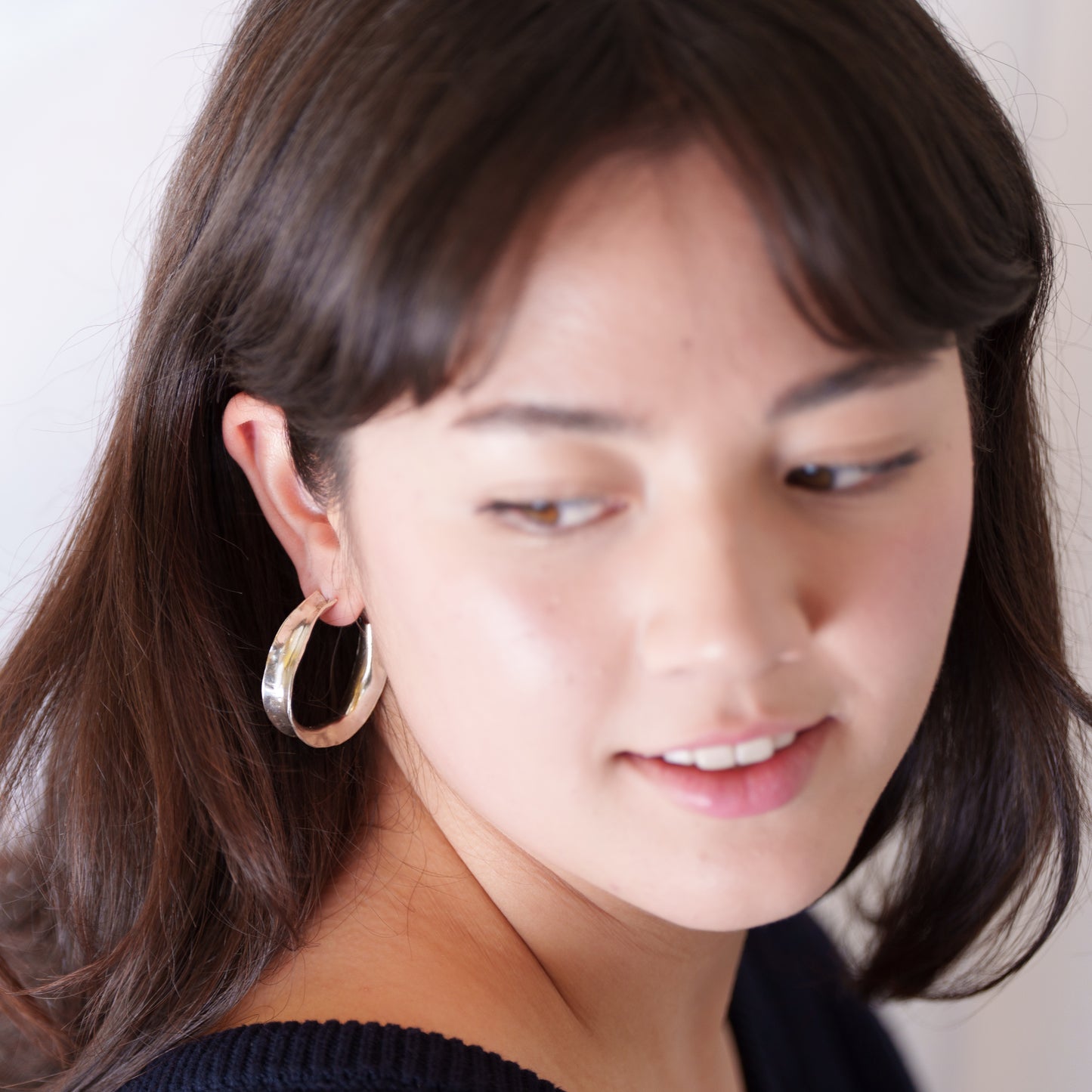 Inside out hoop earrings